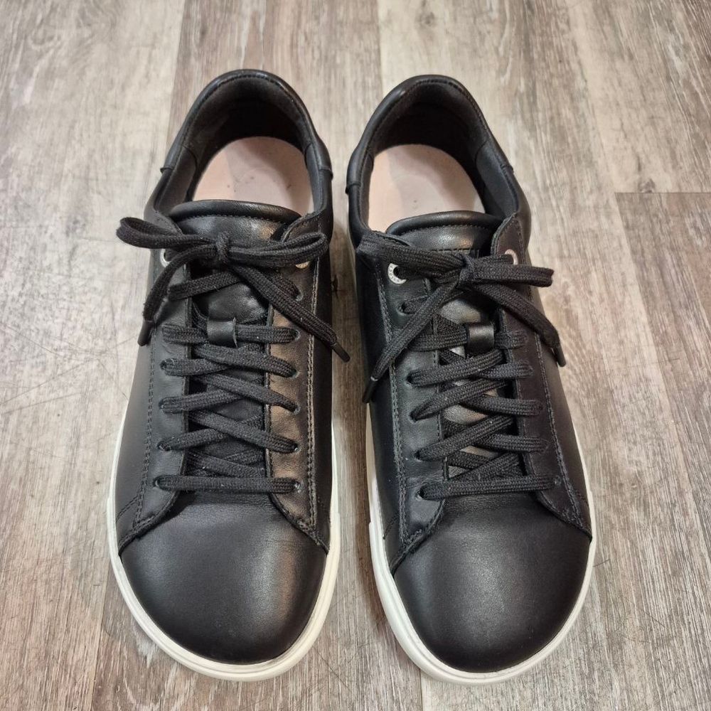 Birkenstock Black Leather Sneakers Size Men 9 ladies 11